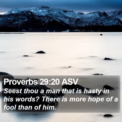 Proverbs 29:20 ASV Bible Verse Image