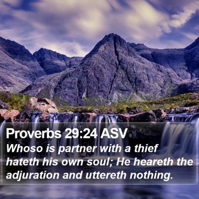 Proverbs 29:24 ASV Bible Verse Image