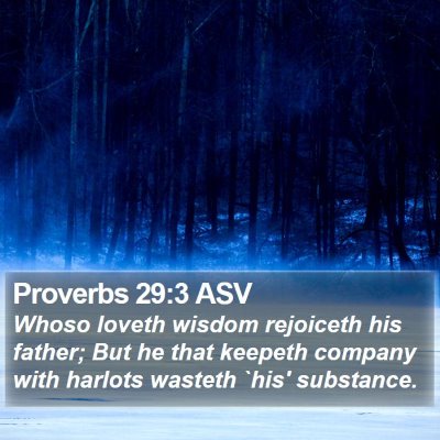 Proverbs 29:3 ASV Bible Verse Image
