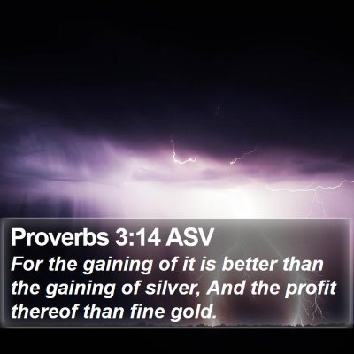 Proverbs 3:14 ASV Bible Verse Image