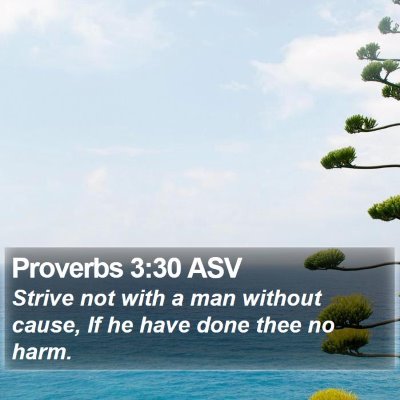 Proverbs 3:30 ASV Bible Verse Image