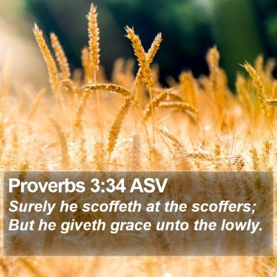 Proverbs 3:34 ASV Bible Verse Image