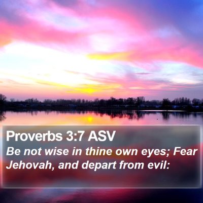 Proverbs 3:7 ASV Bible Verse Image