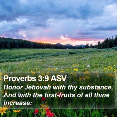 Proverbs 3:9 ASV Bible Verse Image
