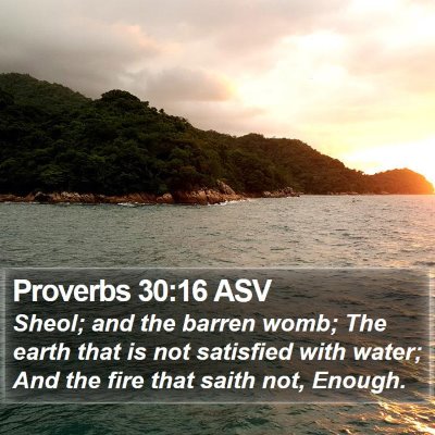 Proverbs 30:16 ASV Bible Verse Image