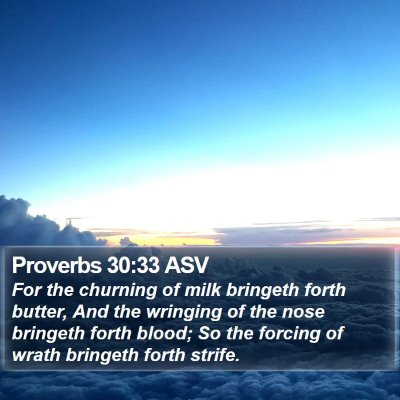 Proverbs 30:33 ASV Bible Verse Image