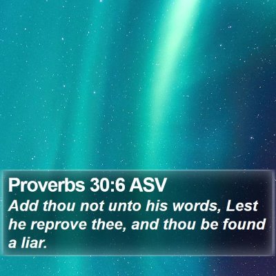 Proverbs 30:6 ASV Bible Verse Image