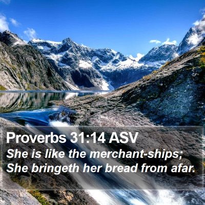 Proverbs 31:14 ASV Bible Verse Image