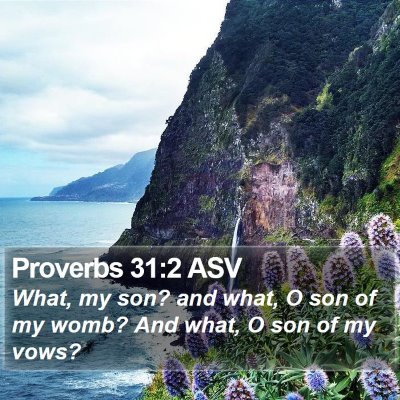 Proverbs 31:2 ASV Bible Verse Image