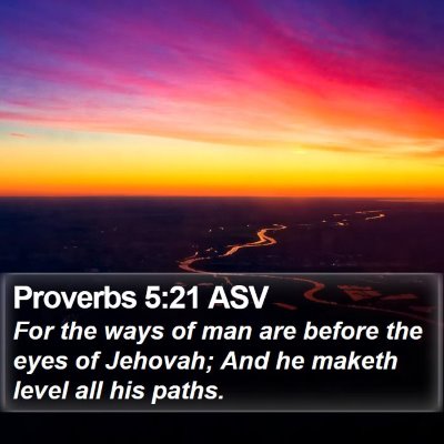 Proverbs 5:21 ASV Bible Verse Image