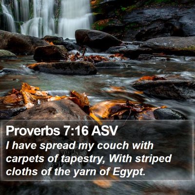 Proverbs 7:16 ASV Bible Verse Image