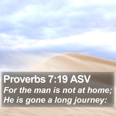 Proverbs 7:19 ASV Bible Verse Image