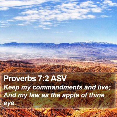 Proverbs 7:2 ASV Bible Verse Image