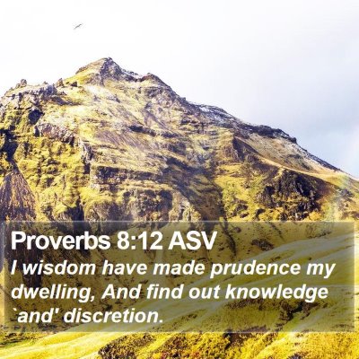 Proverbs 8:12 ASV Bible Verse Image