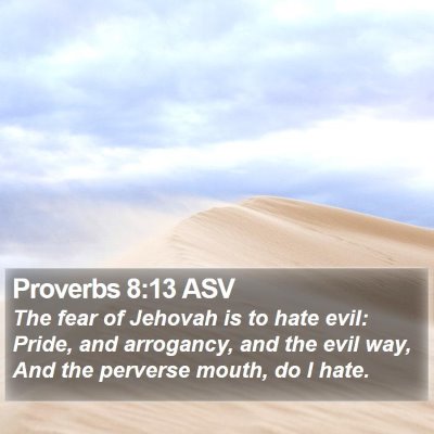 Proverbs 8:13 ASV Bible Verse Image