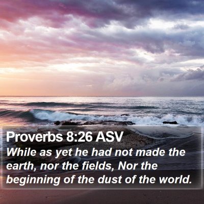 Proverbs 8:26 ASV Bible Verse Image