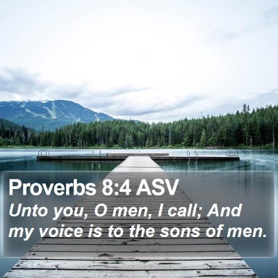 Proverbs 8:4 ASV Bible Verse Image