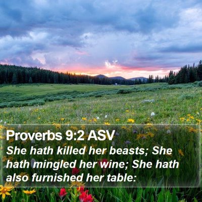 Proverbs 9:2 ASV Bible Verse Image