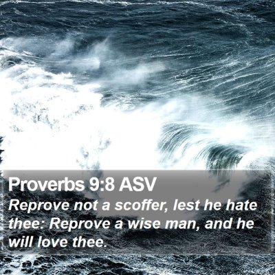 Proverbs 9:8 ASV Bible Verse Image