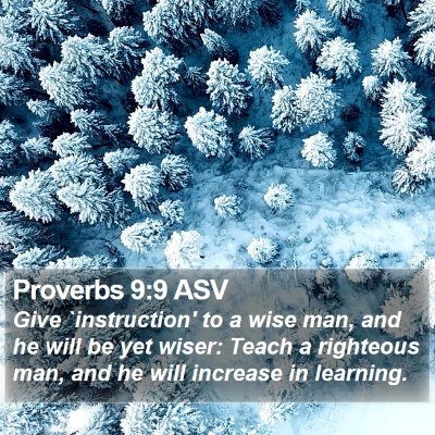 Proverbs 9:9 ASV Bible Verse Image