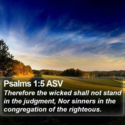 Psalms 1:5 ASV Bible Verse Image