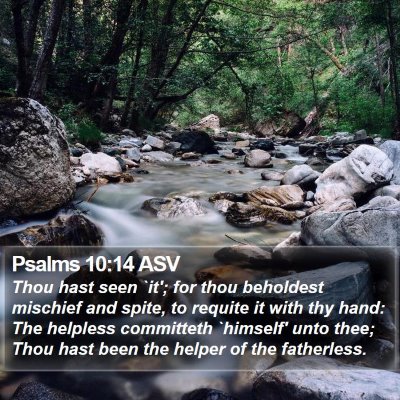 Psalms 10:14 ASV Bible Verse Image