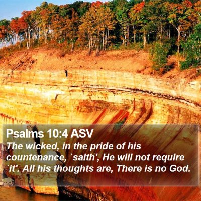 Psalms 10:4 ASV Bible Verse Image
