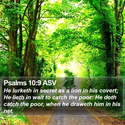 Psalms 10:9 ASV Bible Verse Image