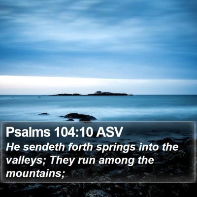 Psalms 104:10 ASV Bible Verse Image