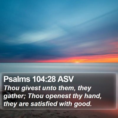 Psalms 104:28 ASV Bible Verse Image