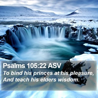 Psalms 105:22 ASV Bible Verse Image
