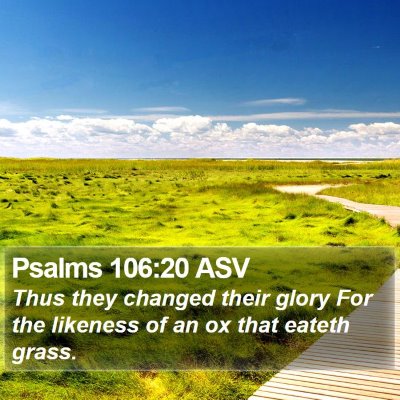 Psalms 106:20 ASV Bible Verse Image