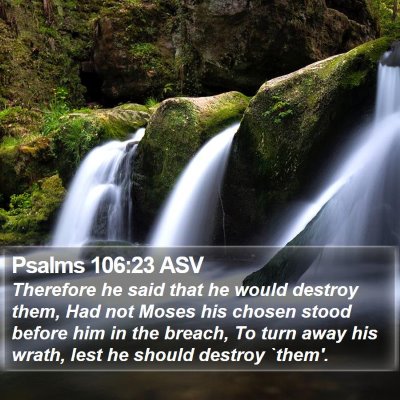 Psalms 106:23 ASV Bible Verse Image