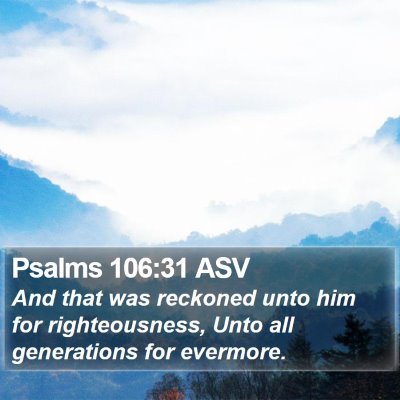 Psalms 106:31 ASV Bible Verse Image