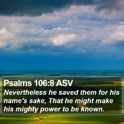 Psalms 106:8 ASV Bible Verse Image