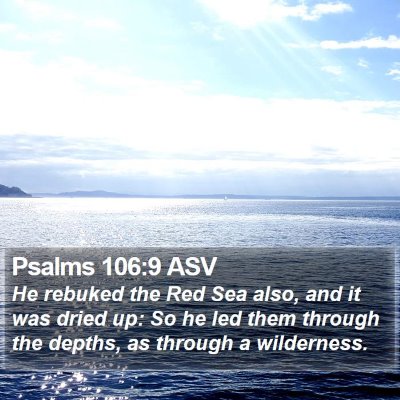 Psalms 106:9 ASV Bible Verse Image