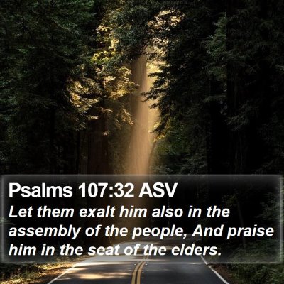 Psalms 107:32 ASV Bible Verse Image