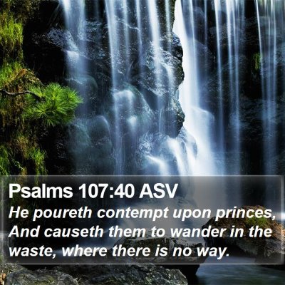 Psalms 107:40 ASV Bible Verse Image