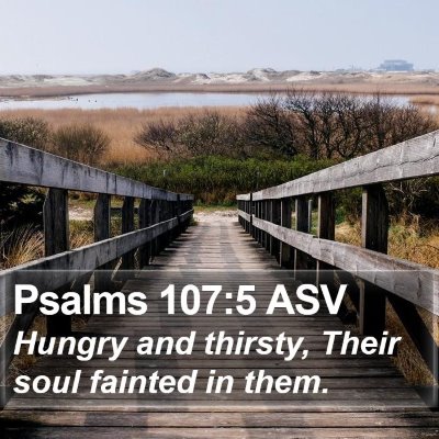 Psalms 107:5 ASV Bible Verse Image