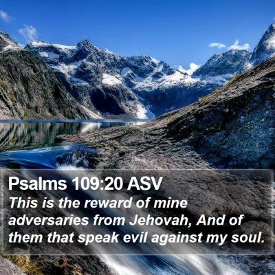 Psalms 109:20 ASV Bible Verse Image