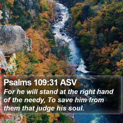 Psalms 109:31 ASV Bible Verse Image