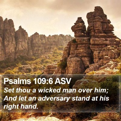 Psalms 109:6 ASV Bible Verse Image