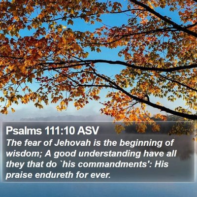 Psalms 111:10 ASV Bible Verse Image