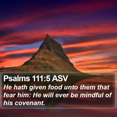Psalms 111:5 ASV Bible Verse Image