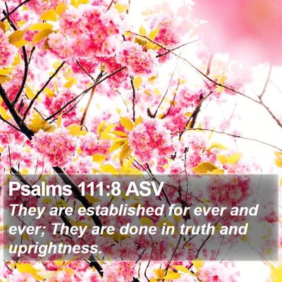 Psalms 111:8 ASV Bible Verse Image