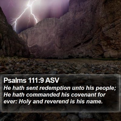 Psalms 111:9 ASV Bible Verse Image