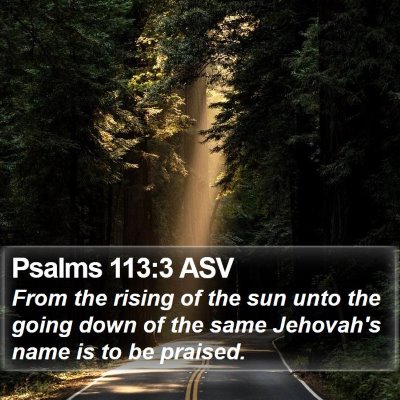 Psalms 113:3 ASV Bible Verse Image