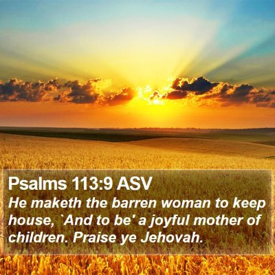 Psalms 113:9 ASV Bible Verse Image