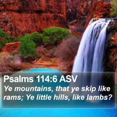Psalms 114:6 ASV Bible Verse Image