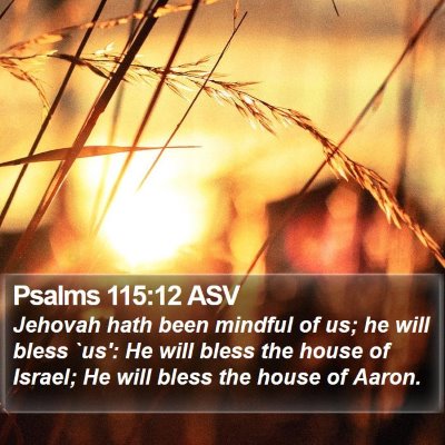 Psalms 115:12 ASV Bible Verse Image